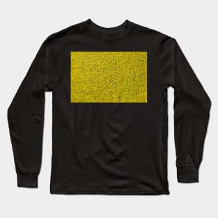 Top down aerial view of yellow colza field Long Sleeve T-Shirt